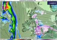 英国降雪地图显示，本月长达一周的北极暴风雪将把英国人埋在11英寸深的地下