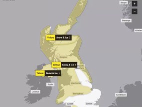 英国气象局发布新的530英里大雪预警，新一轮大冰冻将袭击英国